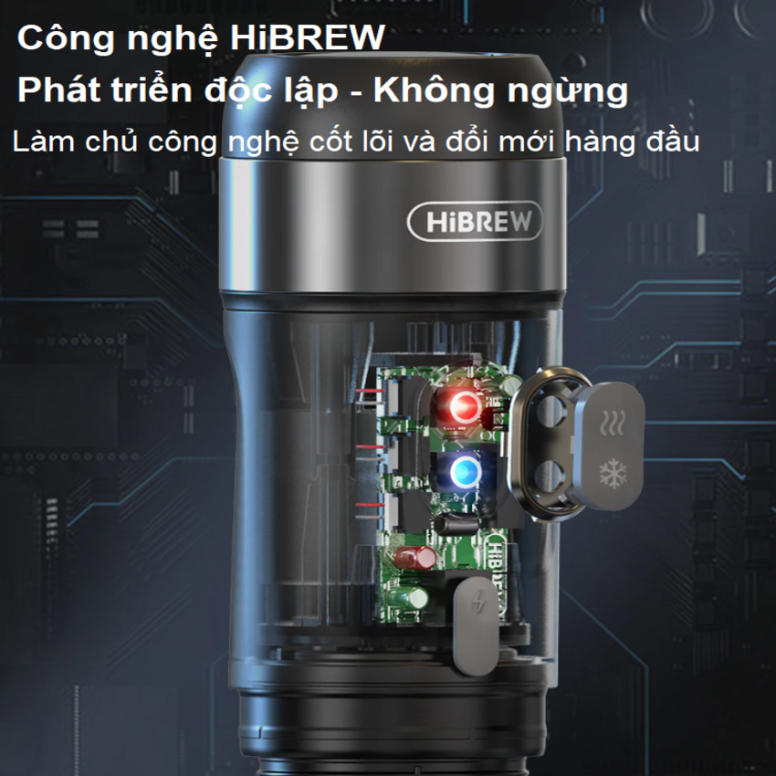 HÀNG CHÍNH HÃNG - Máy pha cà phê cầm tay Espresso mini 3 trong 1, thương hiệu HiBREW cao cấp H4A