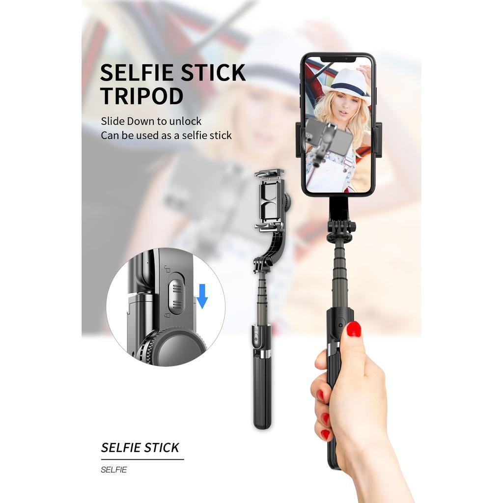 GẬY SELFIE GIMBAL - GẬY CHỤP HÌNH  TAY CẦM CHỐNG RUNG ĐIỆN TỬ Gimbal L08. GẬY Selfie CÓ Bluetooth-GIÁ ĐỠ 3 CHÂN