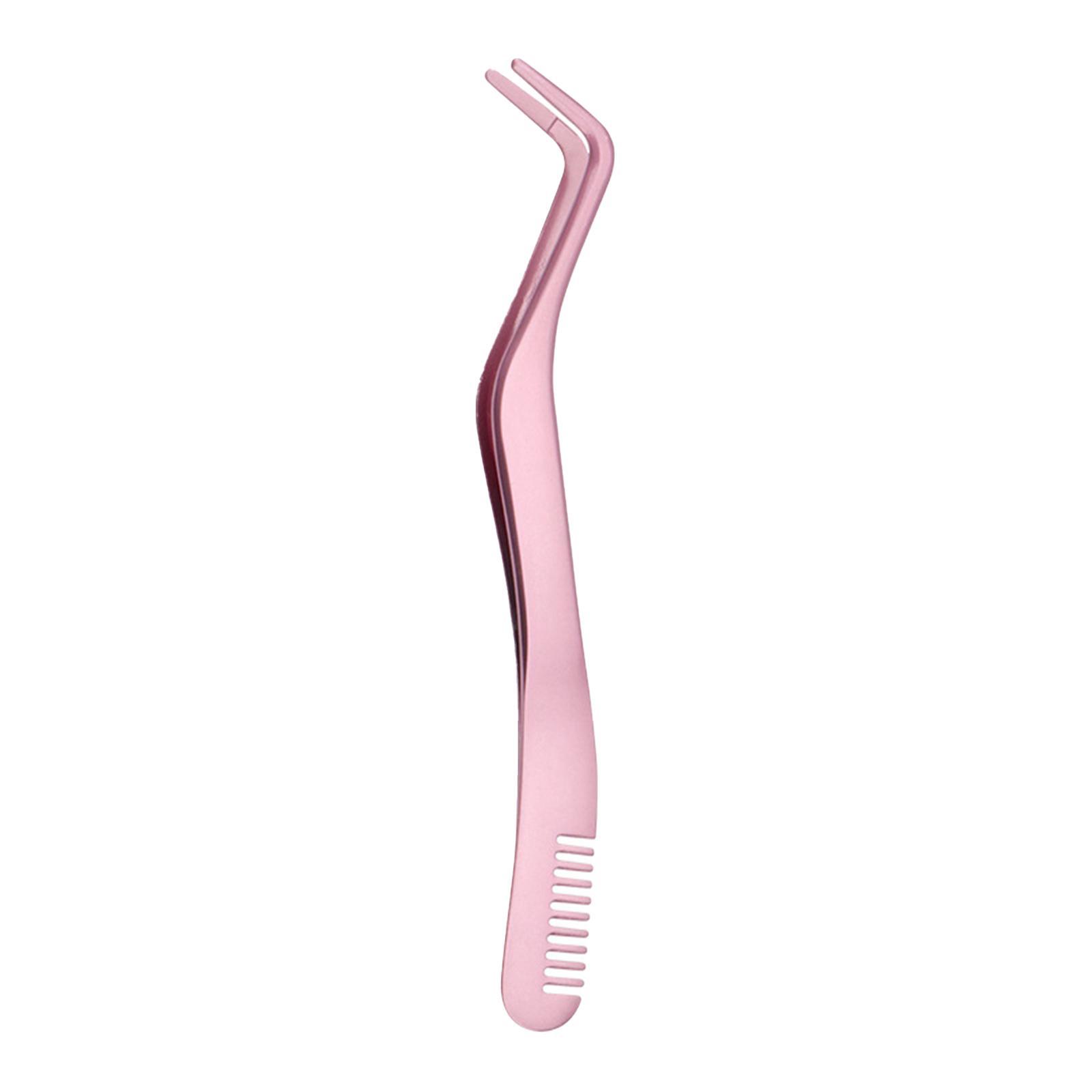 Professional 2 in 1 Curved Lashes Eyelash Tweezers, False Eyelash Tool for home Salon