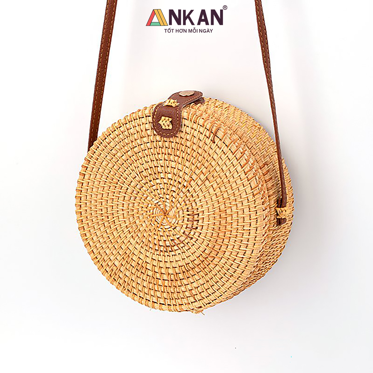 Túi Mây Thời Trang Có Dây Đeo – Túi Mây Vintage Handmade, Túi Mây Đeo Chéo Đi Biển, Picnic, Dạo Phố