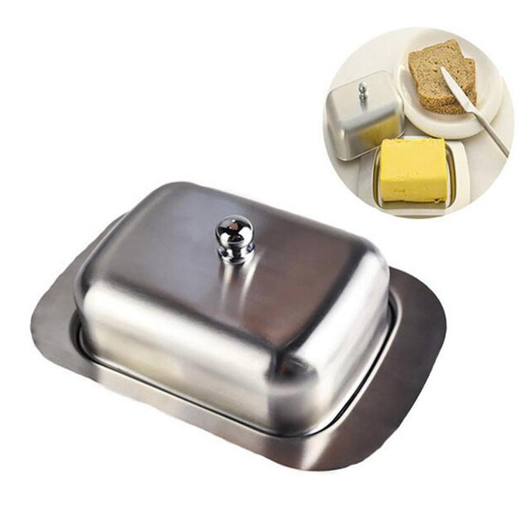 2-3pack Stainless Steel Butter Dish Serving Tray stainless steel lid