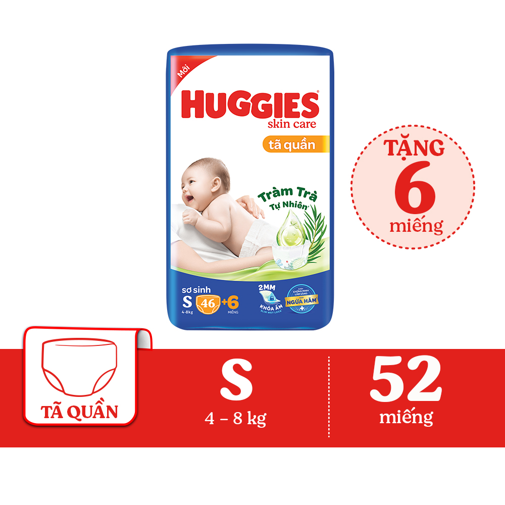 Tã quần Huggies Skin care Jumbo S46+6