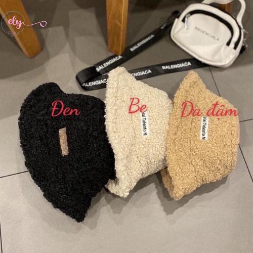 Mũ Bucket lông cừu phong cách Hàn Quốc hót hít