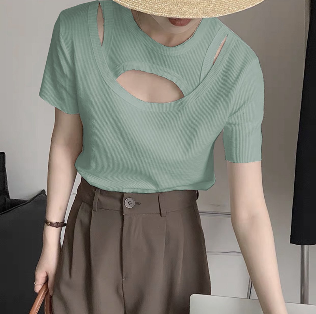 Áo Kiểu Nữ Hở Ngực Hở Vai Chất Co Dãn Siêu Mát