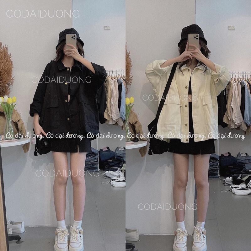 Áo khoác kaki 2 túi nắp