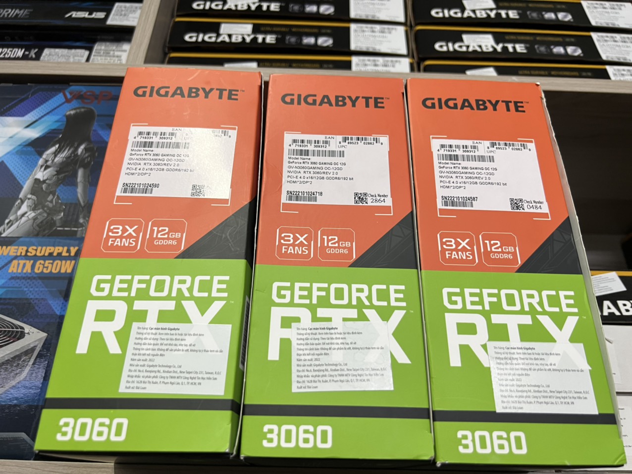 VGA (Cạc màn hình) GIGABYTE GeForce RTX 3060 GAMING OC 12G - HÀNG CHÍNH HÃNG