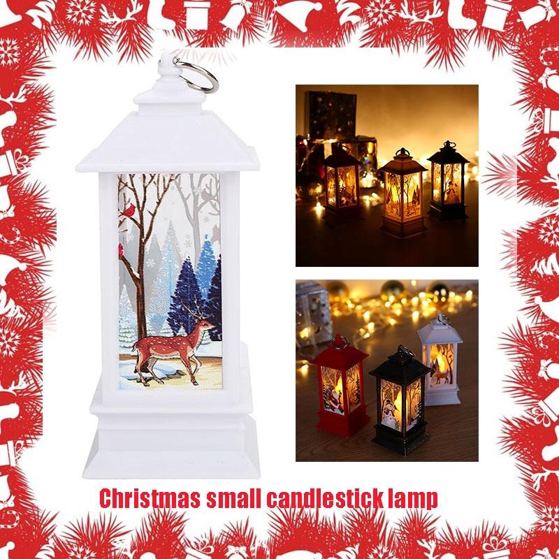 Đèn treo trang trí Giáng Sinh in hình người tuyết & ông già Noel