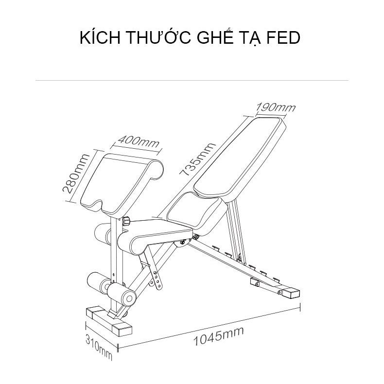 Ghế tập tạ đa năng cao cấp Fed- XM06868