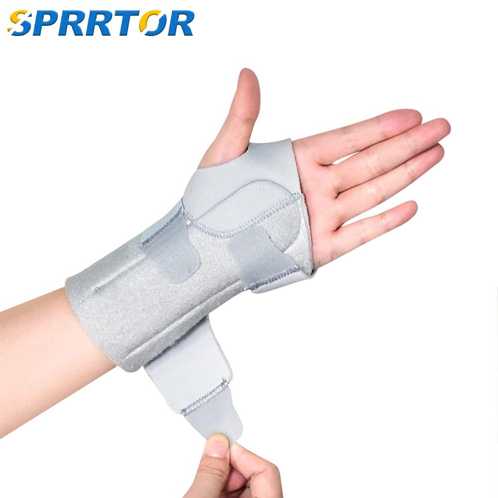1 Chiếc Nẹp Cổ Tay Ống Cổ Tay Bảo Vệ Cổ Tay Hỗ Trợ Tay Nẹp Lòng Bàn Tay Bọc Cổ Tay Chấn Thương Gãy Cố Định Chỉnh Hình Dây Đeo Tay Color: Gray - Left Size: M