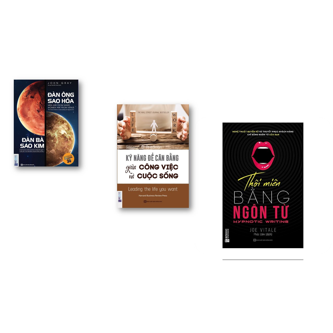 Combo Kỹ Năng Để Cân Băng Giữa Công Việc Và Cuộc Sống + Đàn Ông Sao Hỏa Đàn Bà Sao Kim + Thôi Miên Bằng Ngôn Từ