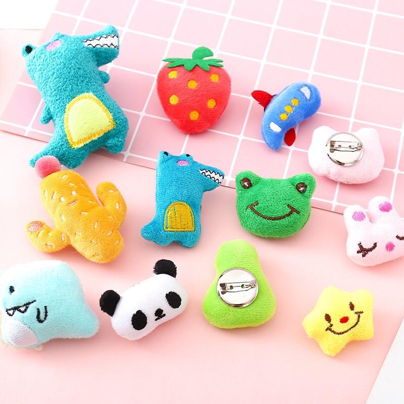 Ghim Cài Áo Balo Cặp Bông Sticker Cute PK32