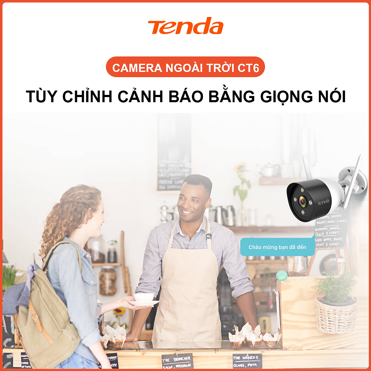 Hình ảnh Camera Wifi Ngoài Trời Tenda CT6 Độ Phân Giải 2K Kèm thẻ Nhớ 32GB- Hàng Chính Hãng