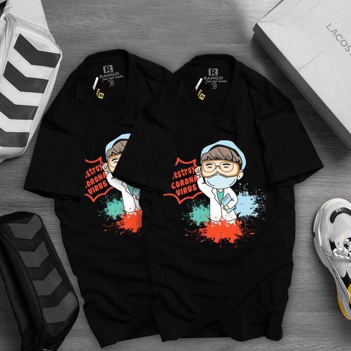 Áo thun tay lỡ. Hoạt hình chống dịch. CoolZ phông Unisex nam nữ. Cotton oversize form rộng CZ010