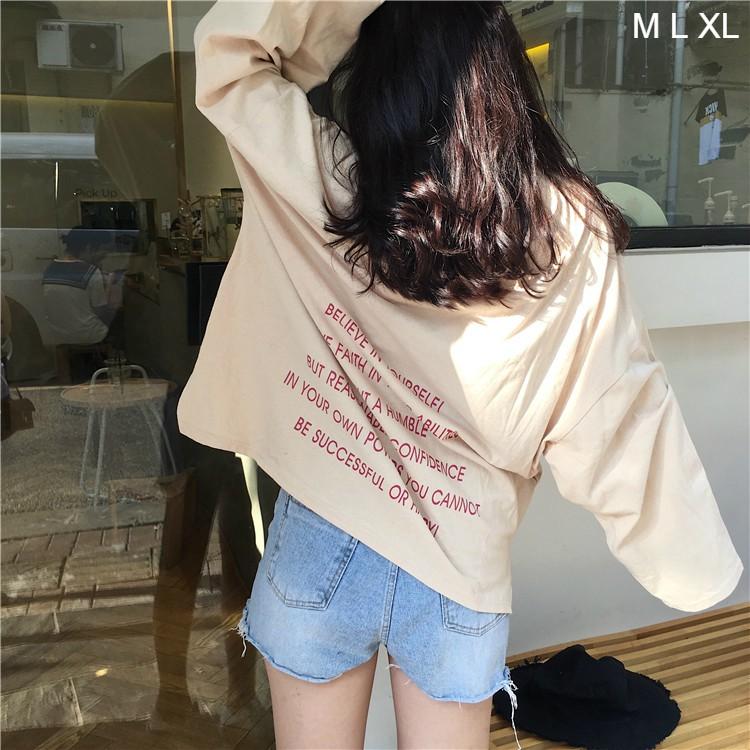 Áo thun dài tay BELIEVE phông Unisex nam nữ tee oversize form rộng pull Ulzzang Streetwear Hàn Quốc vải mềm