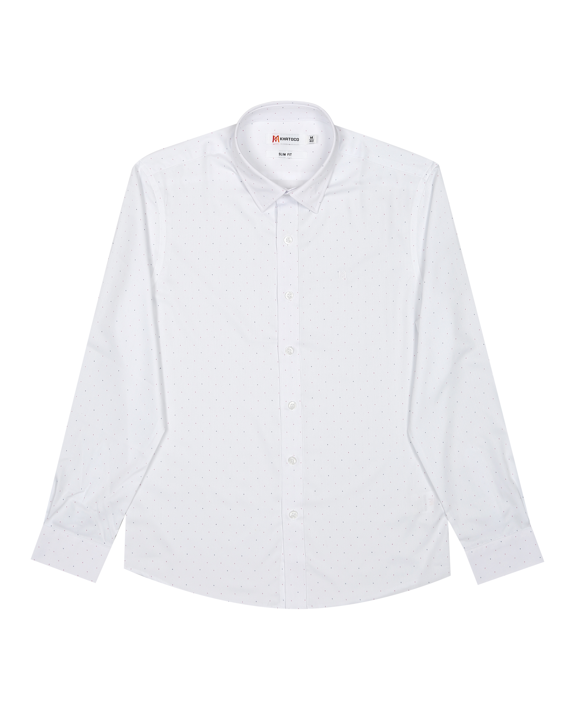 Áo Sơ Mi Nam Tay Dài form ôm slim fit Khatoco A1MD498S1-CNIN302-2505-D
