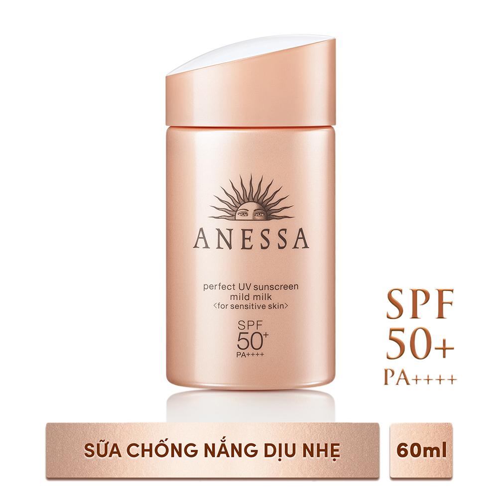 Couple Chống Nắng Mùa Yêu (Cho Da Nhạy Cảm) Anessa Perfect Uv Sunscreen Mild Milk (60ml) Và 20 (ml)