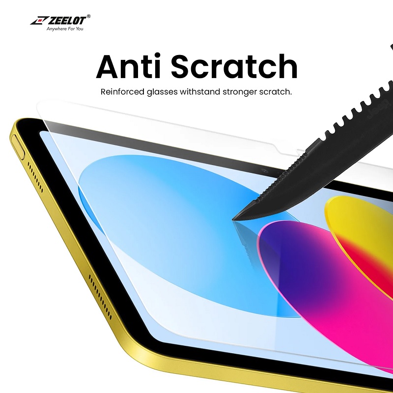 DÁN CƯỜNG LỰC DÀNH CHO IPAD 10.9&quot; 10TH GEN (2022) ZEELOT SOLIDSLEEK 2.5D - Hàng Chính Hãng