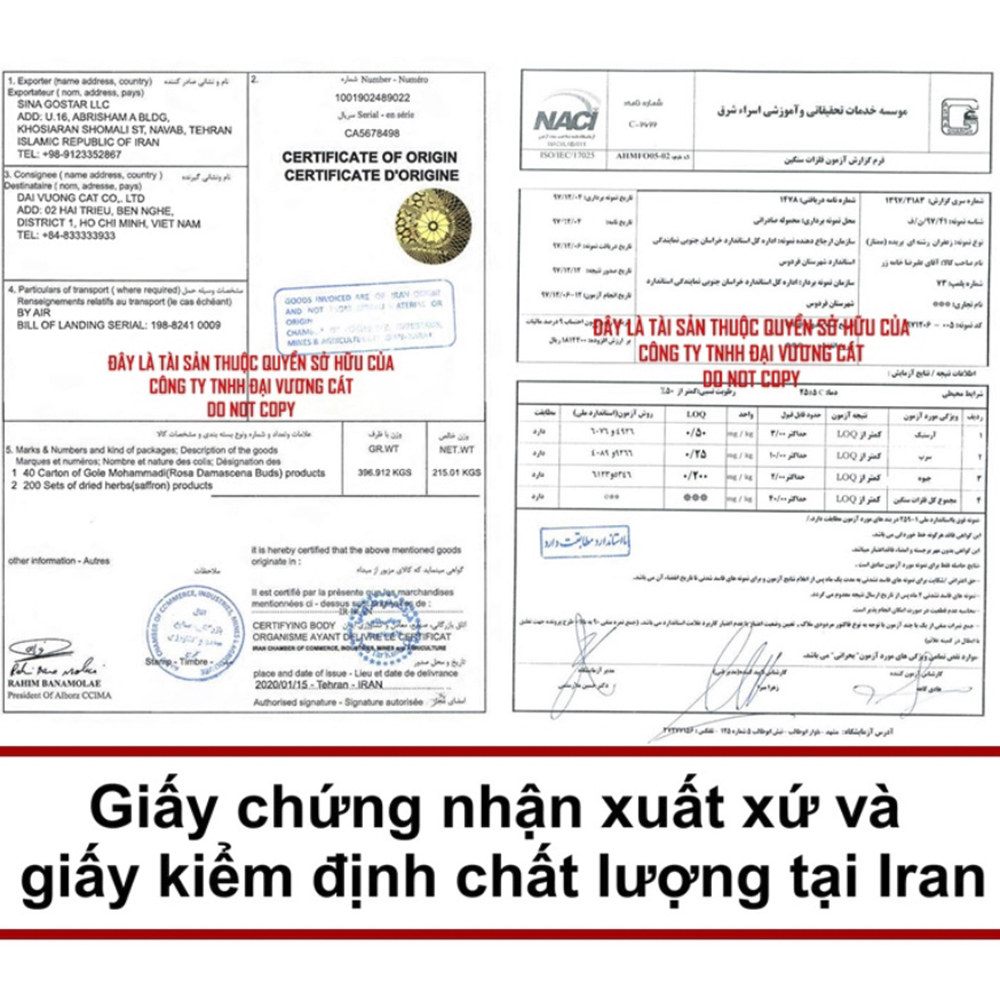 Trà hoa hồng khô Kingdom Herb Iran chính hãng hộp 50 gram, nụ hoa hồng khô thượng hạng (Tặng bình nước thủy tinh)