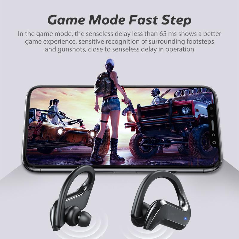TWS Bluetooth 5.0 Tai Nghe Nhét Tai Bass Trung Thực Không Dây 9D Stereo Tai Nghe Nhét Tai Thể Thao Tai Nghe Có Mic Móc Dùng Cho Android IOS Chống Thấm Nước