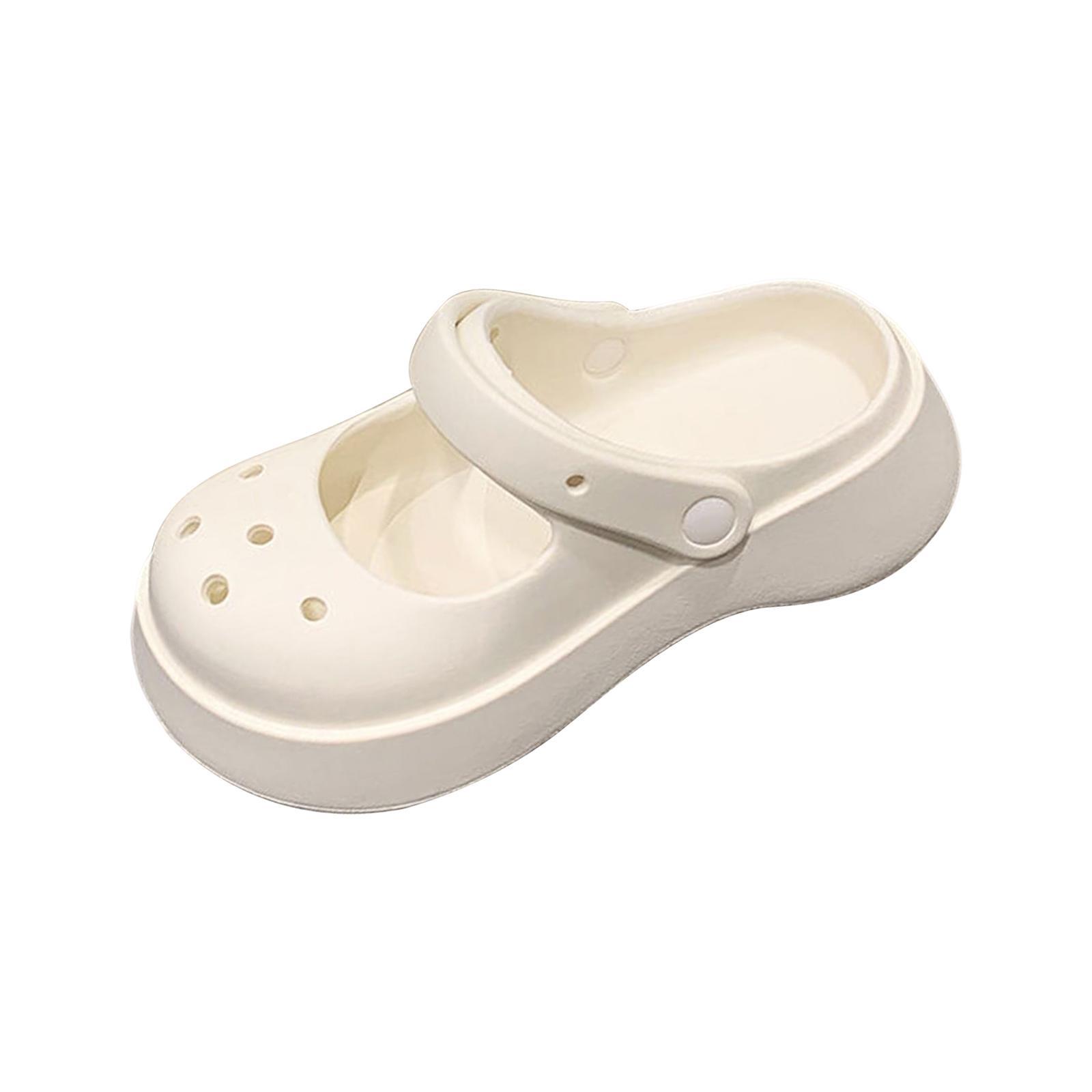 Clog Slipper Shoes Comfortable Closed Toe Heels Non Slip Nursing Shoes Slippers for Couples Women Female Beach Indoor Bathroom