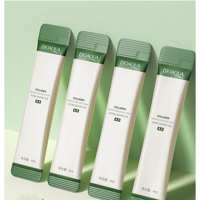 Hộp 20 mặt nạ ngủ collagen dưỡng trắng giúp da căng bóng trẻ hoá làn da 20x4ml