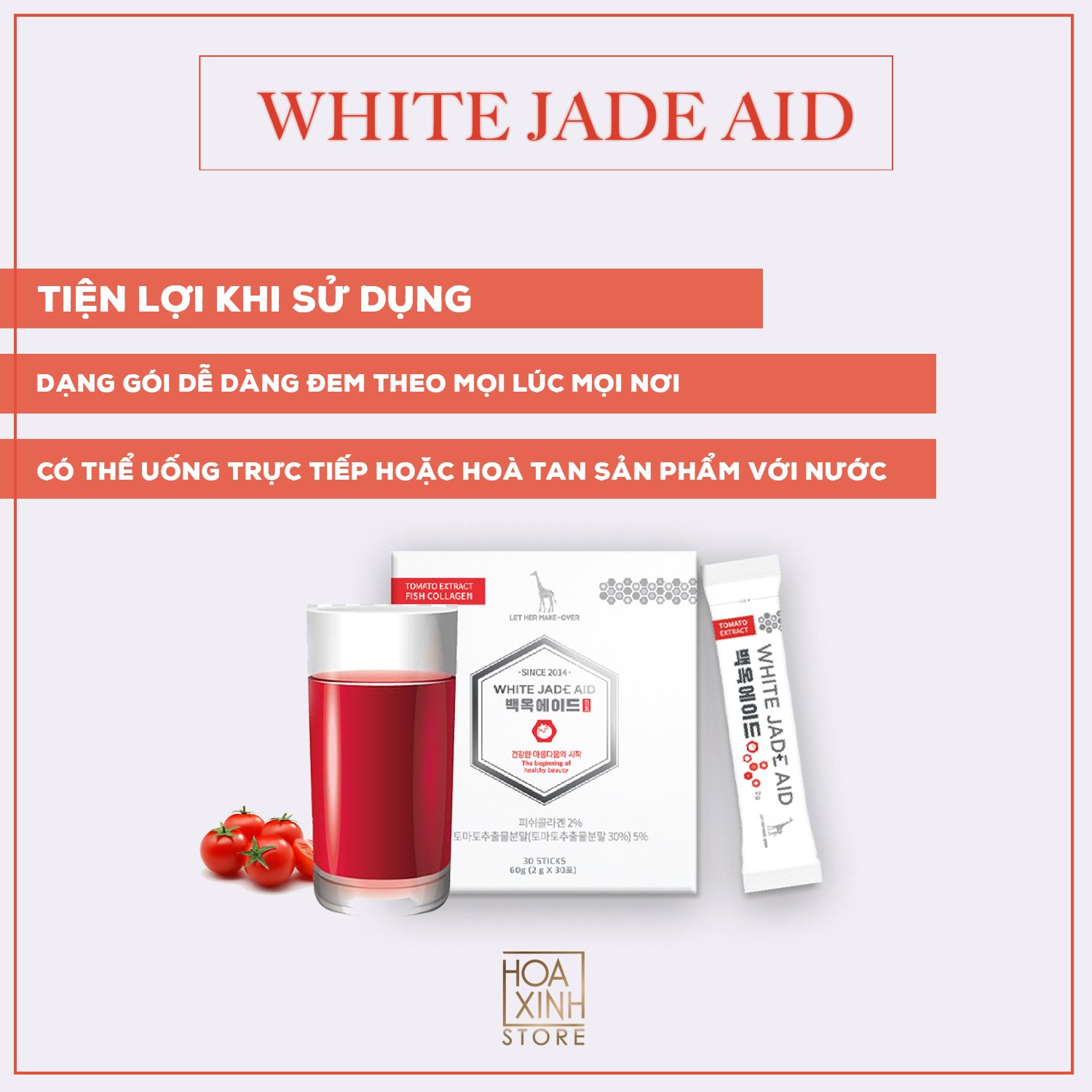 Collagen Trắng Da White Jade Aid Hàn Quốc