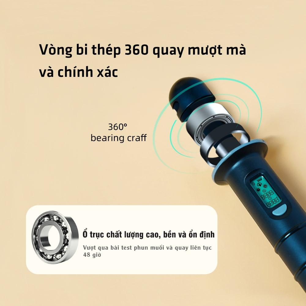 Dây Nhảy Thể Dục, Dây Nhảy Đếm Số Lõi Thép Kết Nối Điện Thoại Chính Hãng Sailaza SR-1211