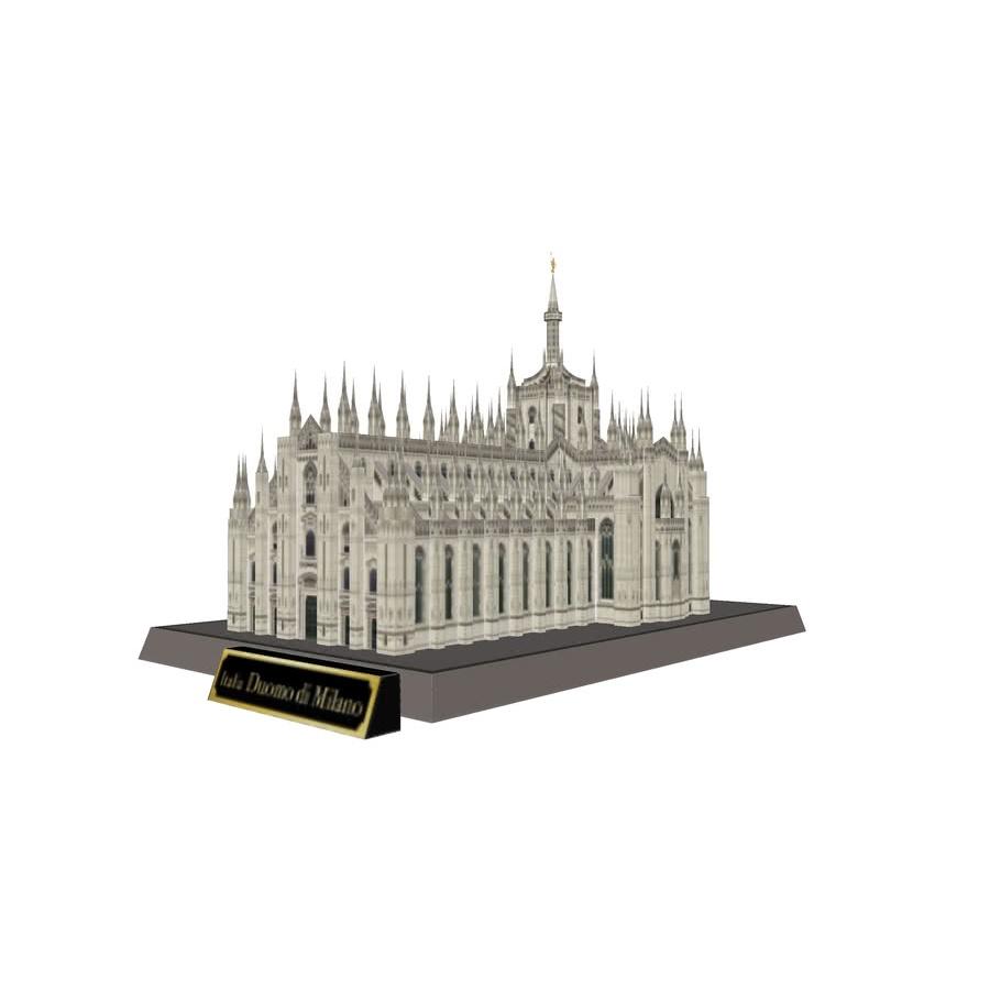Mô hình giấy 3D kiến trúc nhà thờ Milan Cathedral