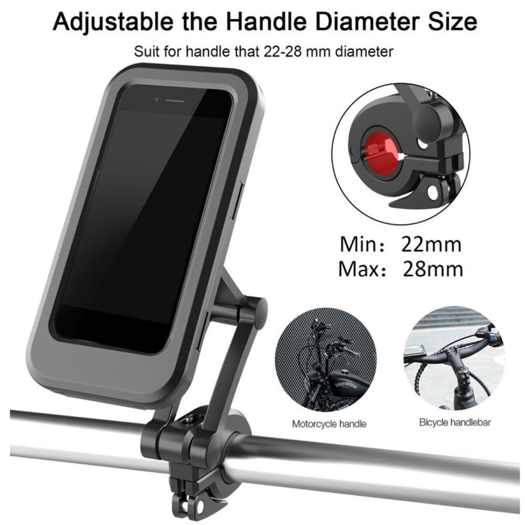 【ky】Magnetic Adjustable Foldable Waterproof Bicycle Motorcycle Mount Phone Holder