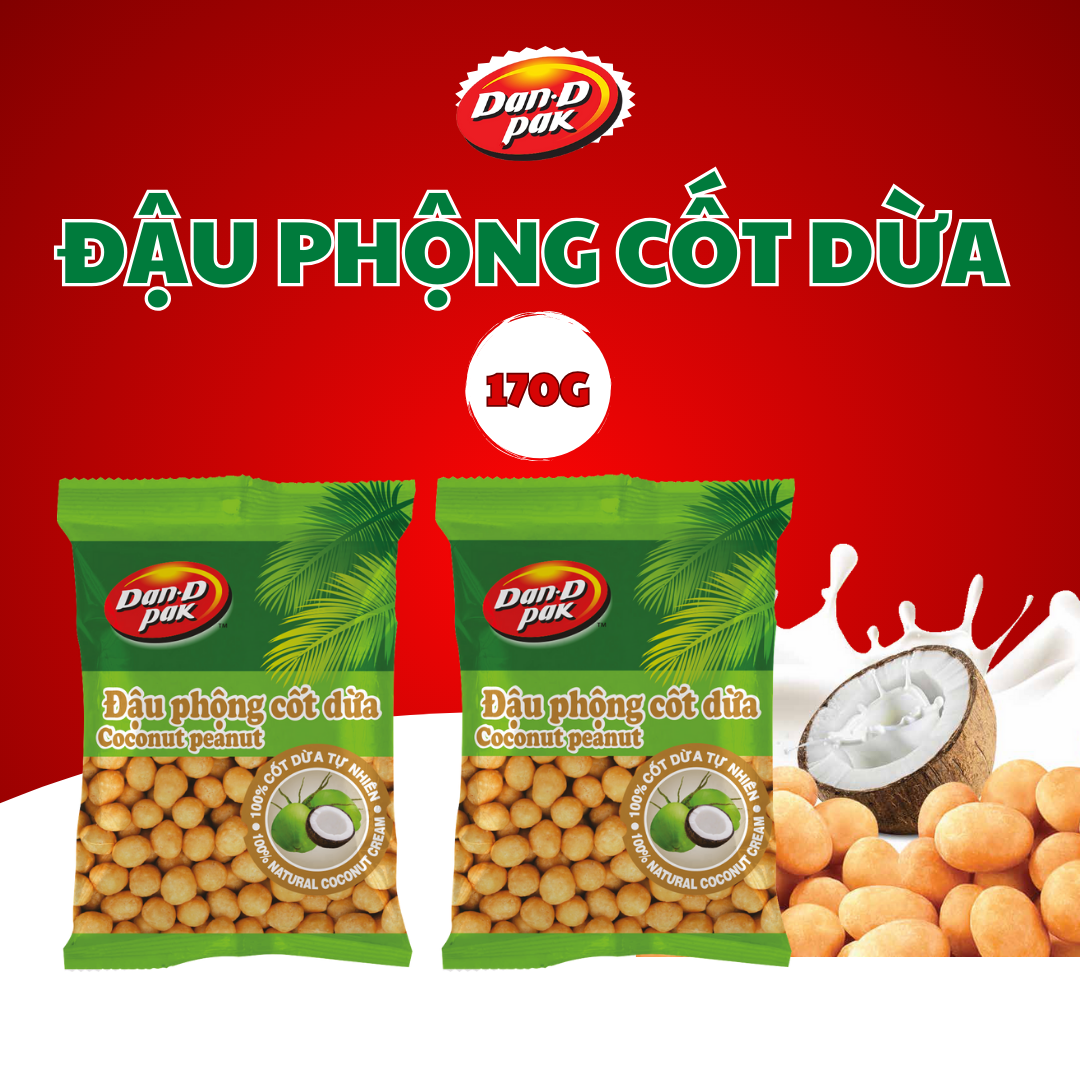 Combo 5 Túi Chuối Sấy 170G Tặng Đậu Phộng Cốt Dừa 170g Dan-D Pak