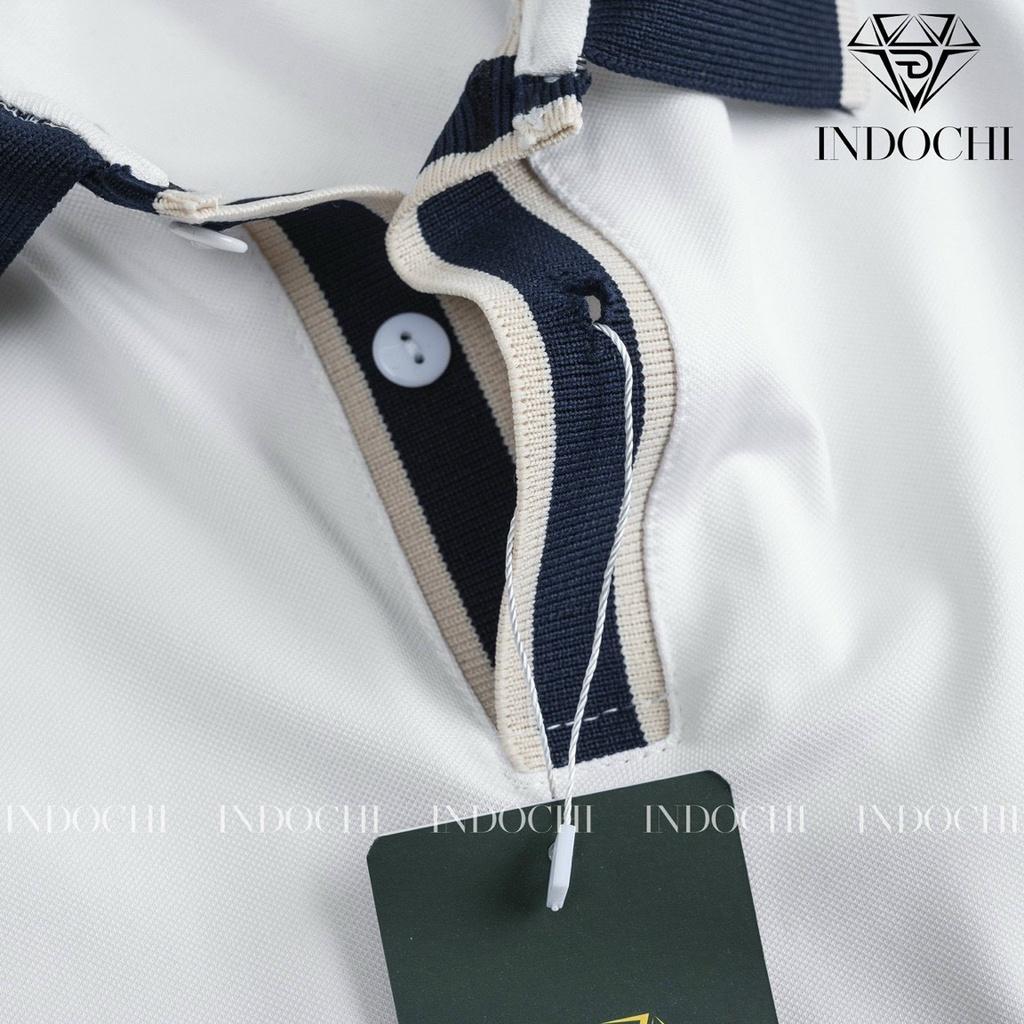 Áo polo nam nữ trơn phối viền cổ 01