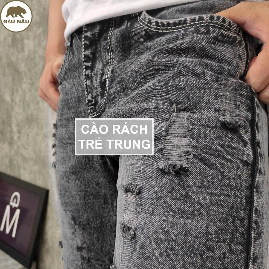 Quần short jean nam GN415 [có video ] màu chuẩn đẹp Gấu Nâu