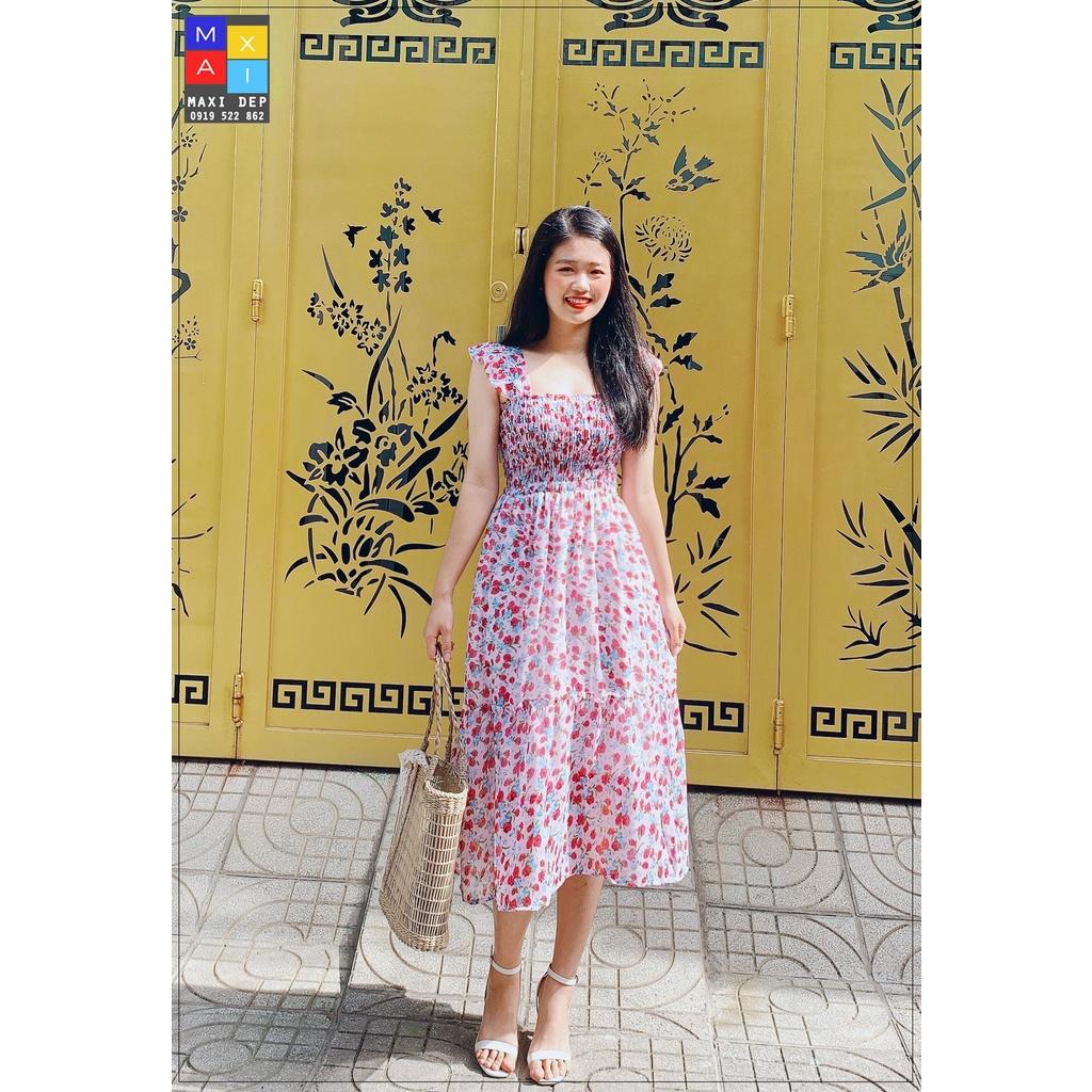 MAXI cánh tiên ôm ngực dáng lỡ MIDI model cho nàng xuống phố