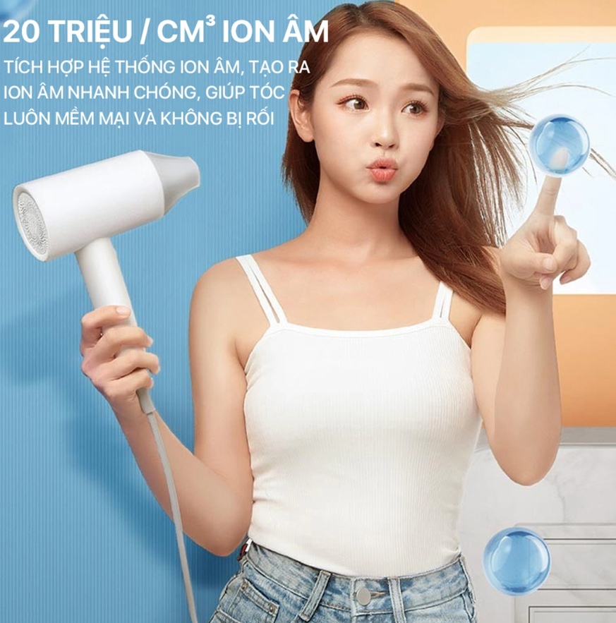 Máy sấy tóc ion làm mượt tóc Showsee A1-W - Hàng nhập khẩu chính hãng