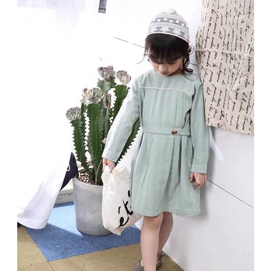 Đầm Quảng Châu xanh cho bé gái 01448