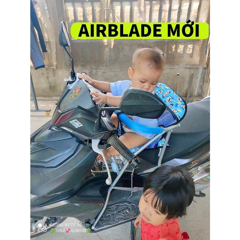 Ghế ngồi xe Airblade cho bé , GHẾ GA XẾP SẮT SƠN TĨNH ĐIỆN
