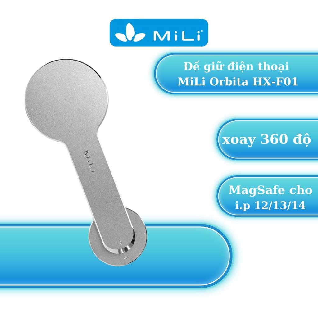 Đế giữ điện thoại MiLi Orbita 360 - từ tính thông minh, linh hoạt xoay 360 độ - HX-F01 - Hàng Chính Hãng