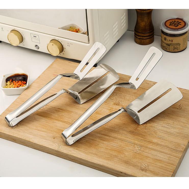 Xẻng Lật Đồ Rán, Kẹp Bít Tết cá chiên đa năng loại lớn inox 304 cao cấp siêu bền