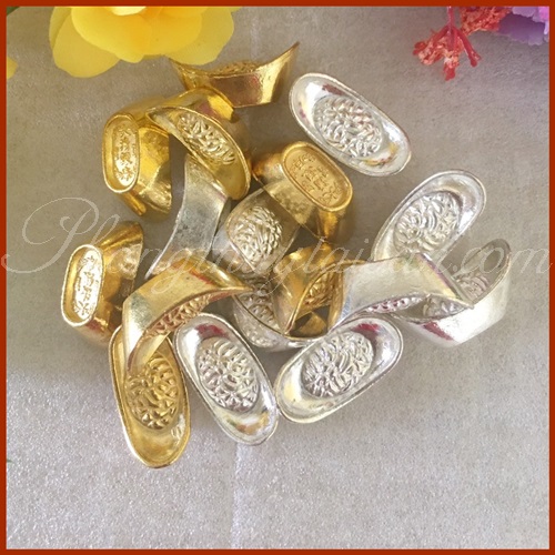 Thỏi Vàng, Bạc không chữ chiêu lộc thờ cúng