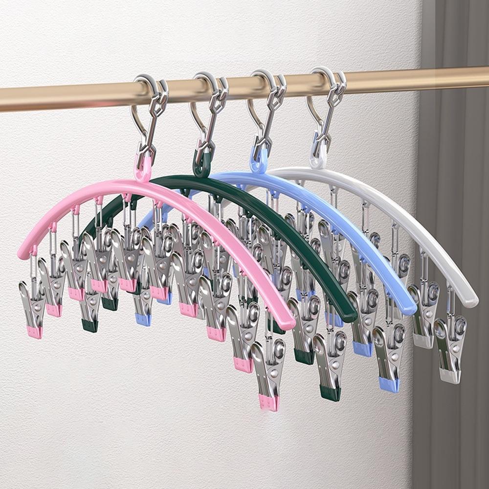 Móc Treo Đồ Lót Quần Áo, Bộ 10 Móc Kẹp Vớ Chống Trượt Có Móc Khóa Chống Trượt Siêu Tiện Ghim Đ
