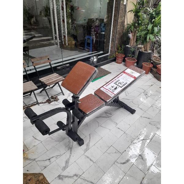 Ghế tập tạ Hoàng Đức Sport 1605 điều chỉnh độ dốc kèm đôi găng tập tạ xuki