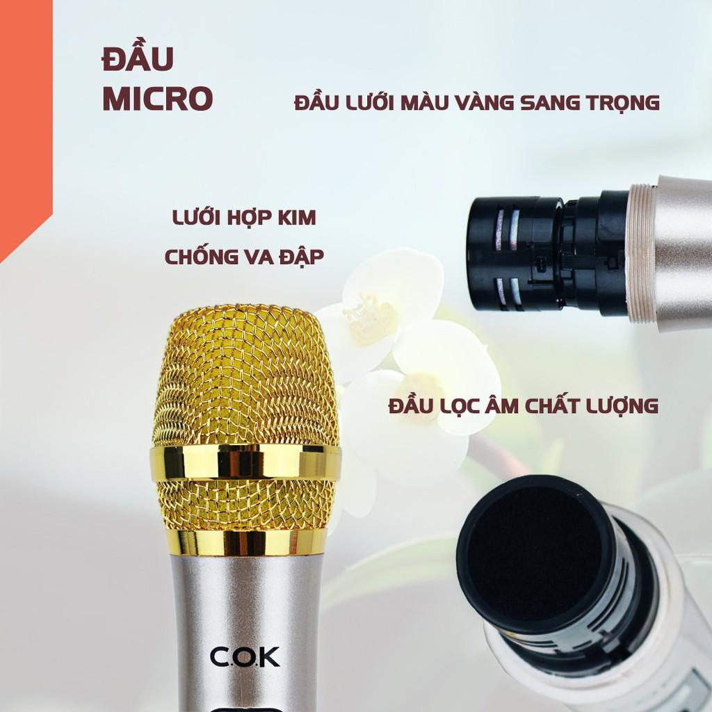 Micro Không Dây COK ST-123 (2 mic) - CHÍNH HÃNG - BH 12 tháng - Mích Chuyên Dành Cho Mọi Loa Kéo Và Âm Ly - Lỗi Đổi Mới