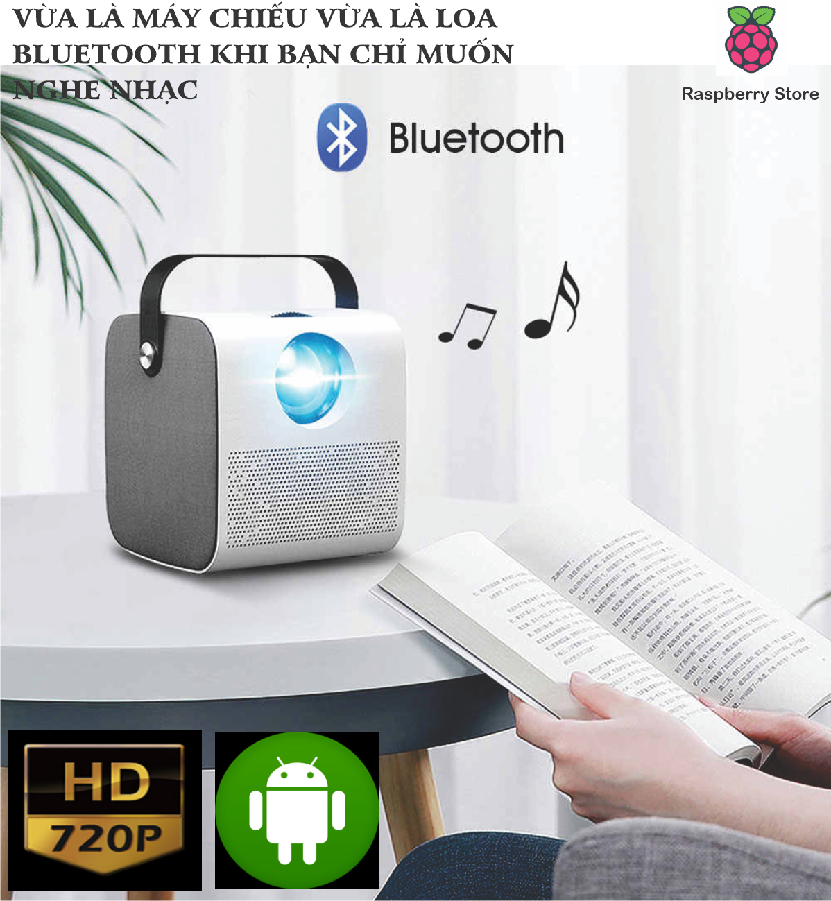 Máy chiếu Q3- Kết nối Wifi, Bluetooth xem Youtube, Netflix, VTV ...