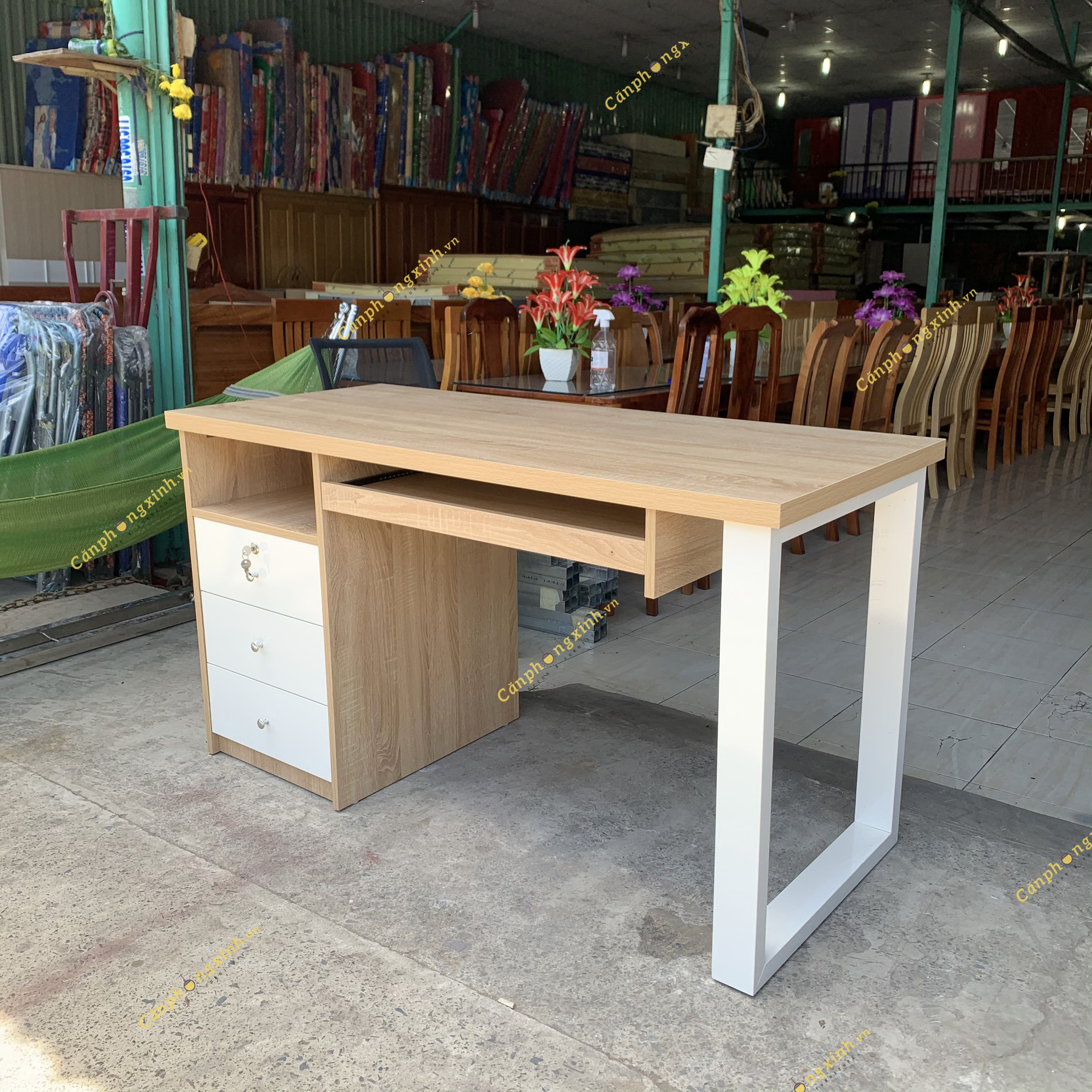 Bàn làm việc, bàn học, bàn gaming CPX-BG06, có hộc keo, hộc bàn phím