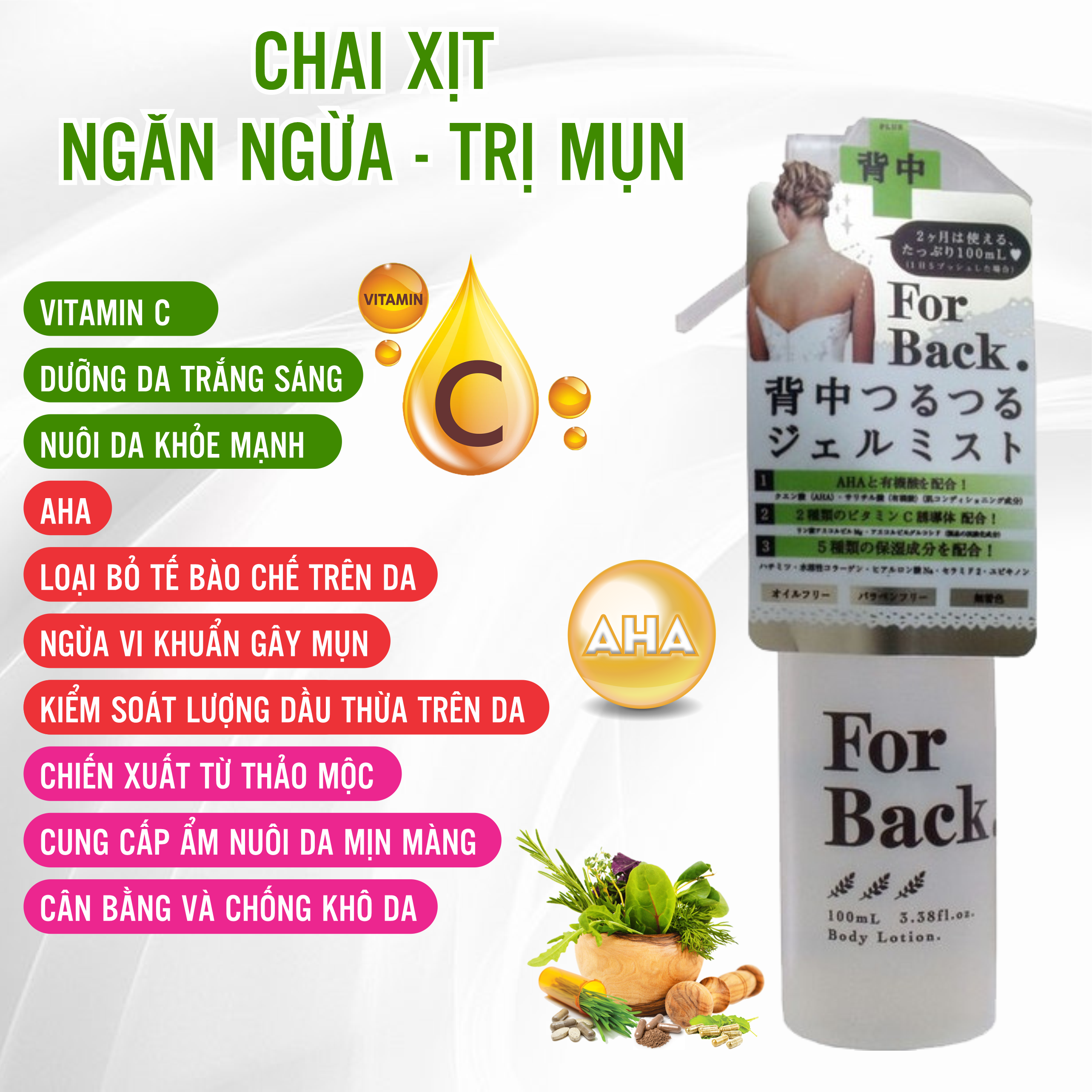 Gel Xịt Dưỡng Ẩm Ngăn Ngừa Mụn Lưng Pelican For Back Gel Mist