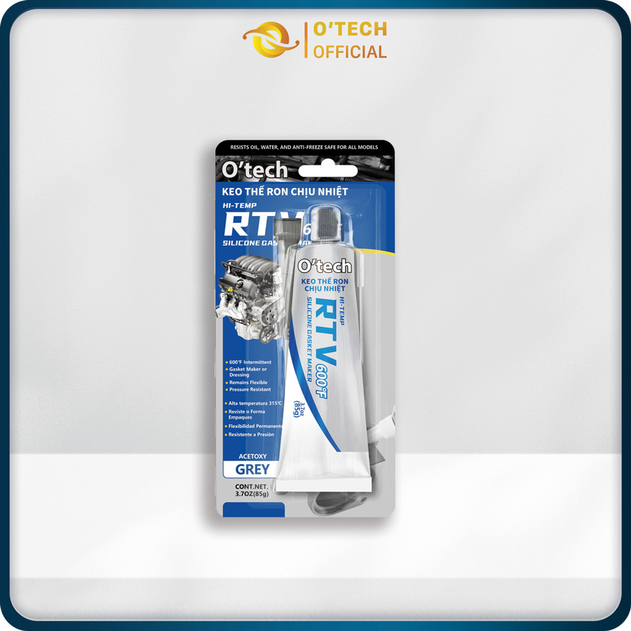 Keo Thế Ron Chịu Nhiệt O’tech Hi-Temp RTV 600°F Silicone Gasket Maker