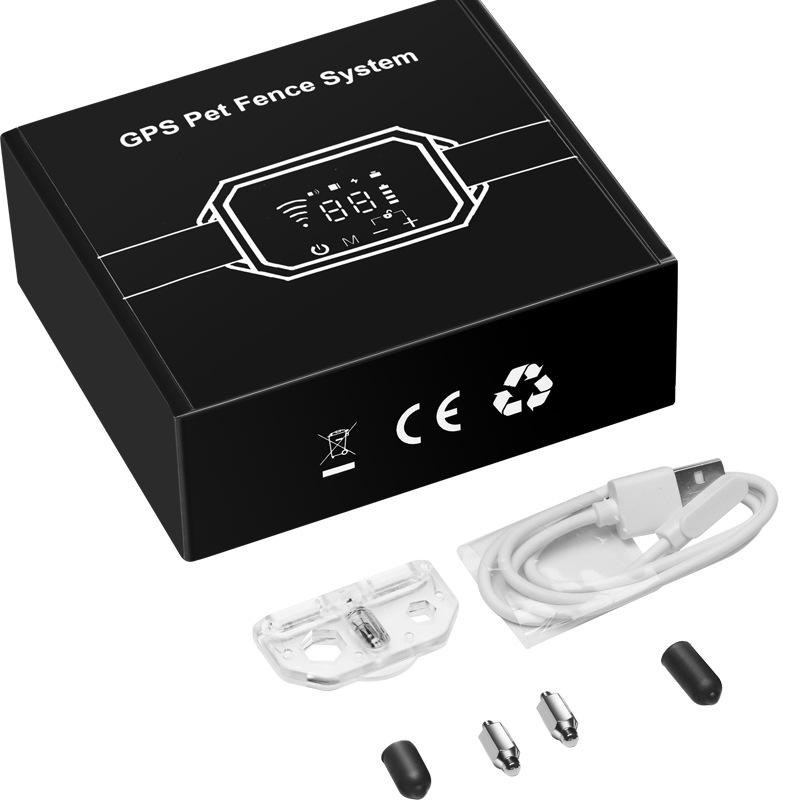 Quảng cáo hàng rào điện tử không dây GPS chống chạy thông minh có thể điều chỉnh ba tốc độ cảnh báo sốc điện rung thiết bị sủa thiết bị huấn luyện chó