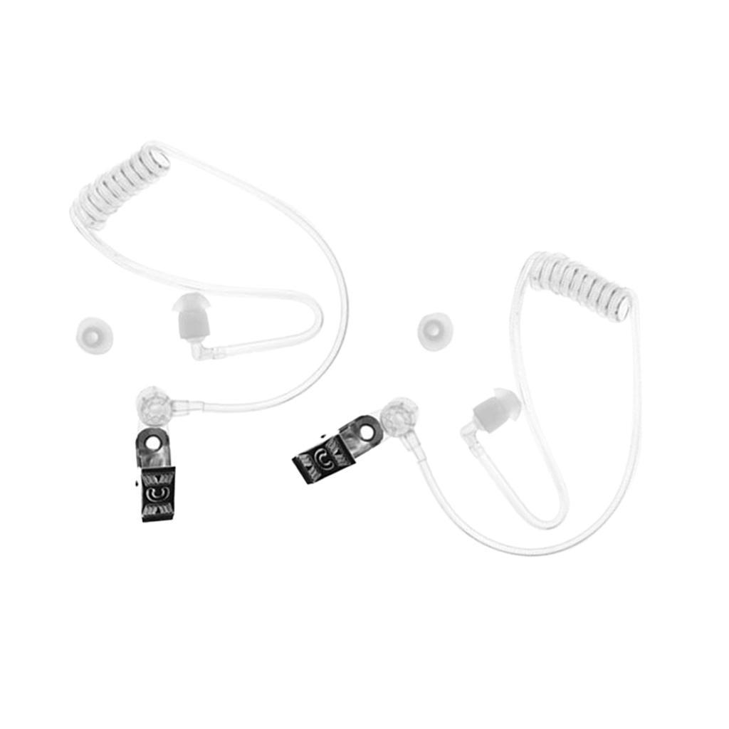 2 Pack Replacement Clear Acoustic Tube for Two  Earpiece and Headset,