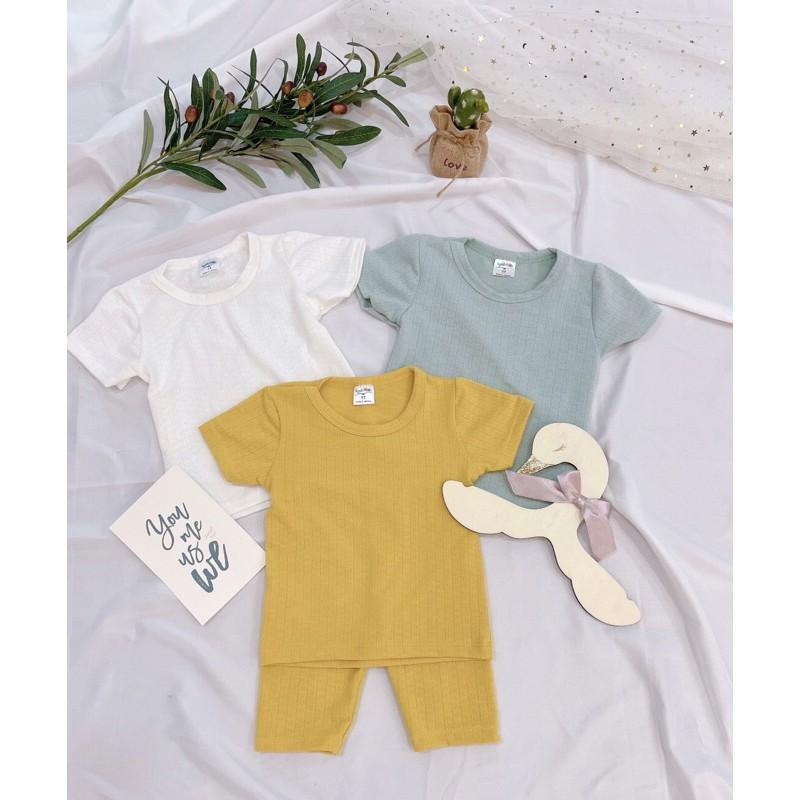 Bộ thông hơi trơn màu cho bé trai/ bé gái