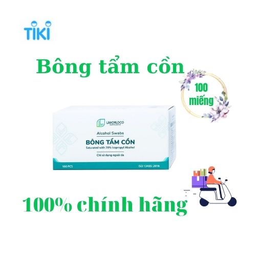 BÔNG TẨM CỒN ALCOHOL SWABS - 100 Miếng